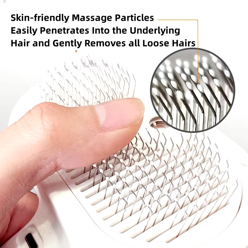 3-in-1 Electric Pet Grooming Brush with Steam Spray and Massage Features for Dogs and Cats