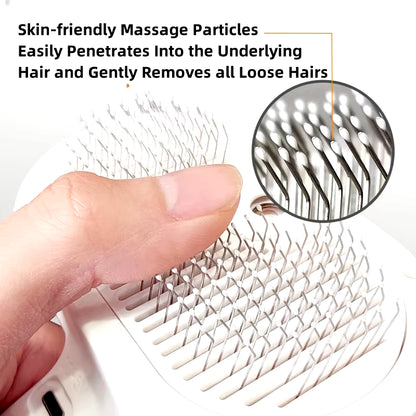 3-in-1 Electric Pet Grooming Brush with Steam Spray and Massage Features for Dogs and Cats